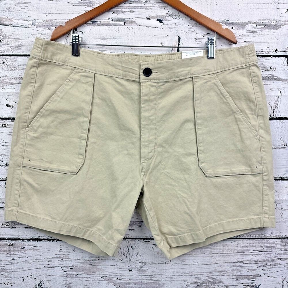 St. John's Bay Men's Khaki‎ Front Pocket Cotton Blend 🆕 Shorts [Size 42] New